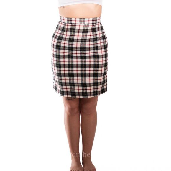 Vintage Plaid Pencil Skirt - Picture 2 of 6